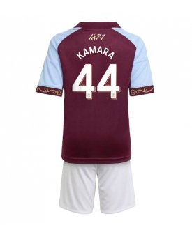 Aston Villa Boubacar Kamara #44 Maglia Gara Casa Repliche 2025-26 Bambino Maniche Corte